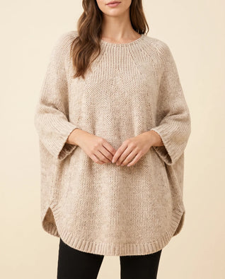 Eloise Pullover oversized in Ponchoform
