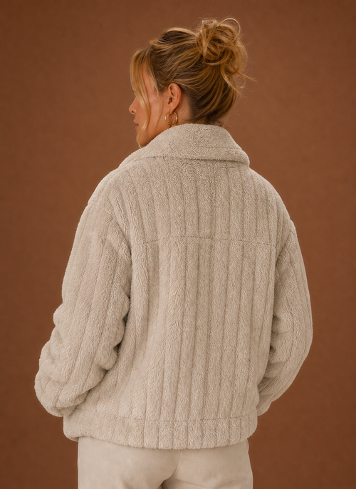 Damen Teddymantel oversized