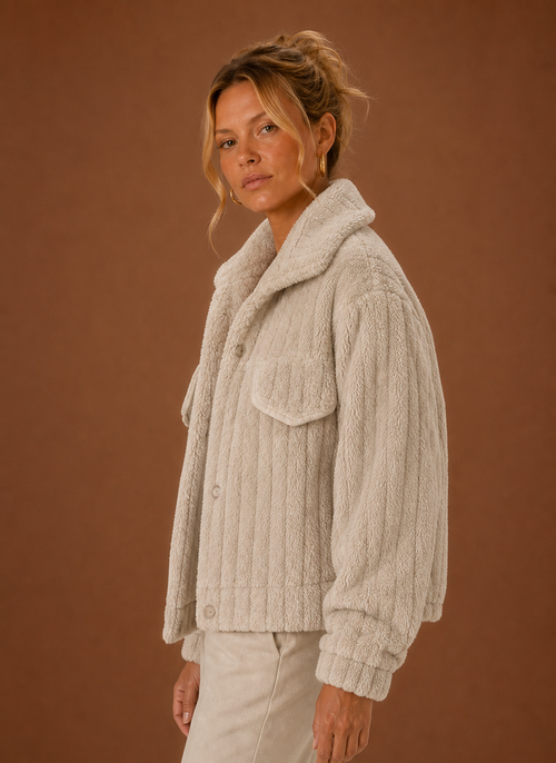 Damen Teddymantel oversized