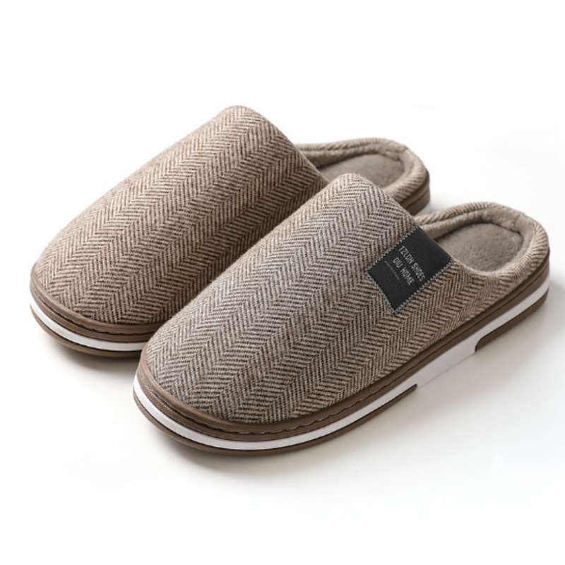 Benedikta | Damen Herringbone Hausschuhe Pantoffeln