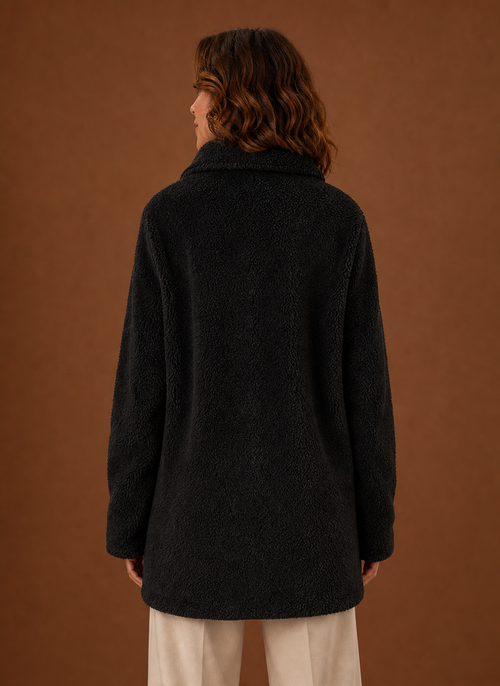 Damen Fleecejacke mit Stehkragen und Reißverschluss