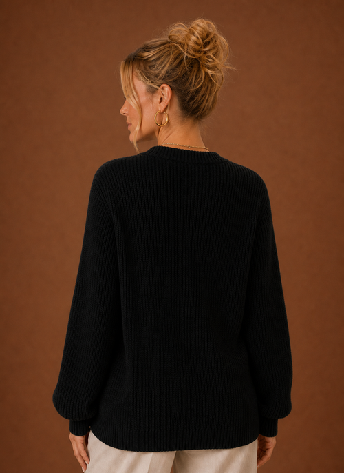 Damen Strickjacke mit V-Ausschnitt und Knopfleiste