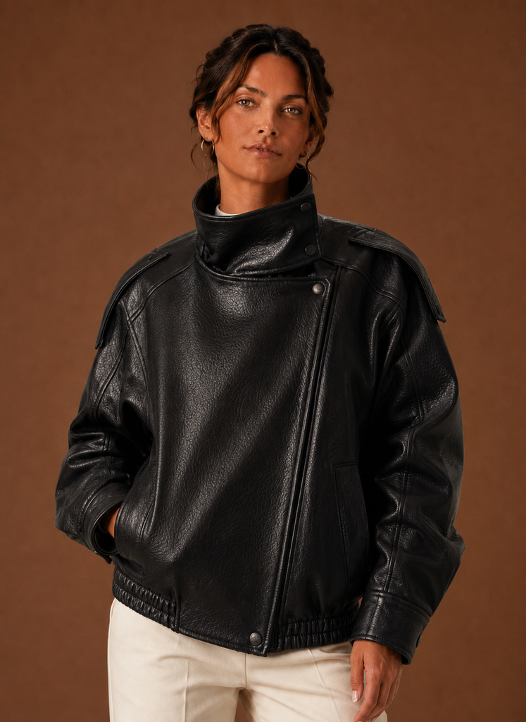 Damen Jacke mit Stehkragen in gerader Form