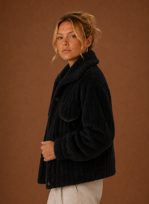 Damen Teddymantel oversized