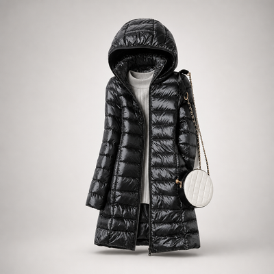 Damen leichte Übergangsjacke mit abnehmbarer Kapuze