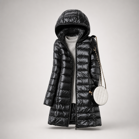 Damen leichte Übergangsjacke mit abnehmbarer Kapuze