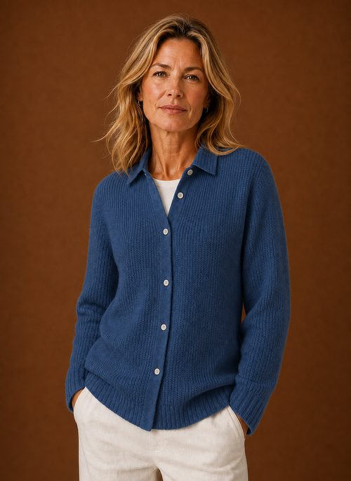 Damen Strickjacke mit Knopfleiste