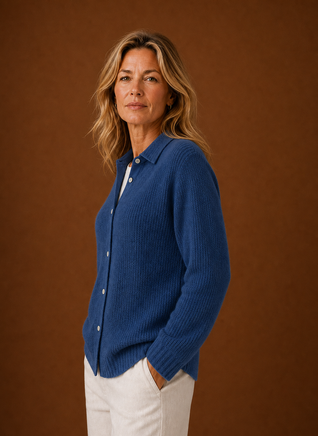 Damen Strickjacke mit Knopfleiste