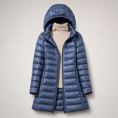 Damen leichte Übergangsjacke mit abnehmbarer Kapuze