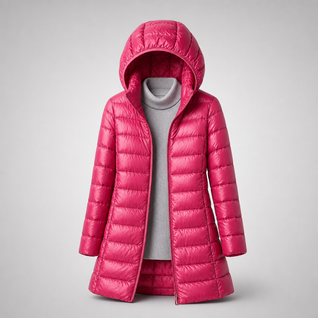 Damen leichte Übergangsjacke mit abnehmbarer Kapuze