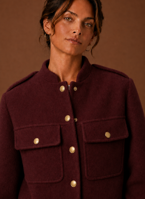 Damen Kurzjacke mit Knopfleiste
