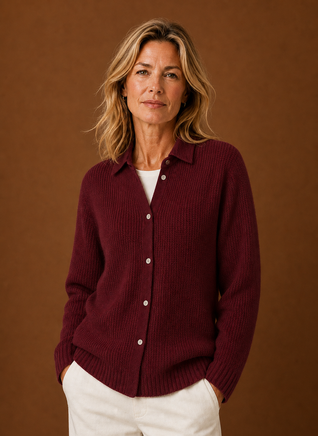 Damen Strickjacke mit Knopfleiste