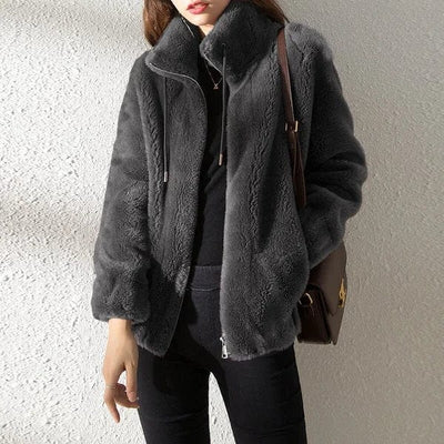 Damen Winterjacke mit Reißverschluss in lockerer Passform