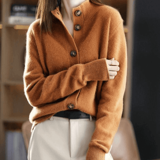 Damen warme Strickjacke leicht und weich