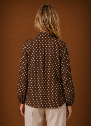 Damen Bluse mit Punktemuster