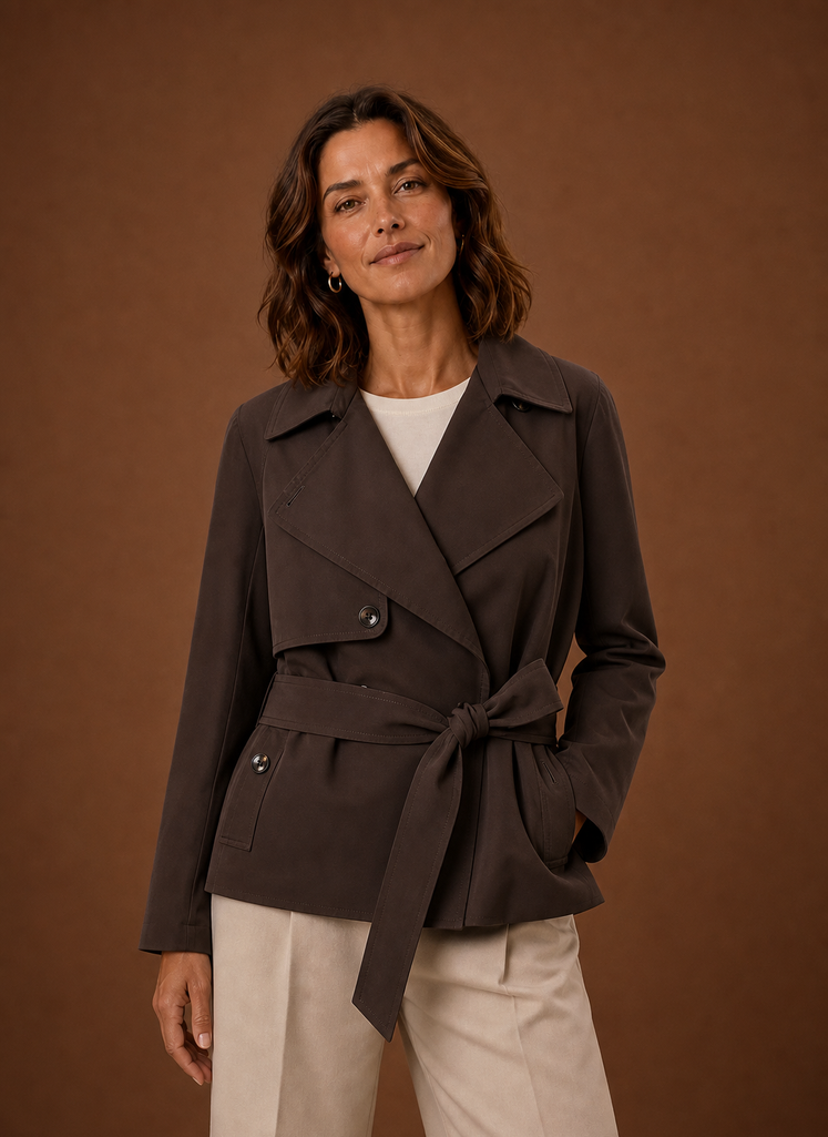Damen Trenchcoat mit Gürtel