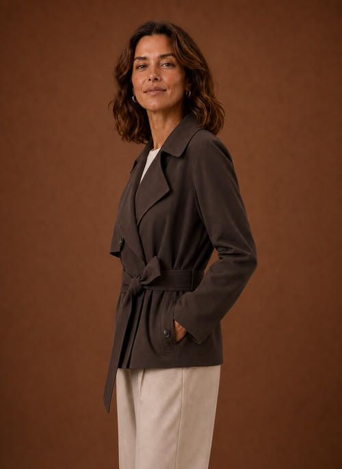 Damen Trenchcoat mit Gürtel