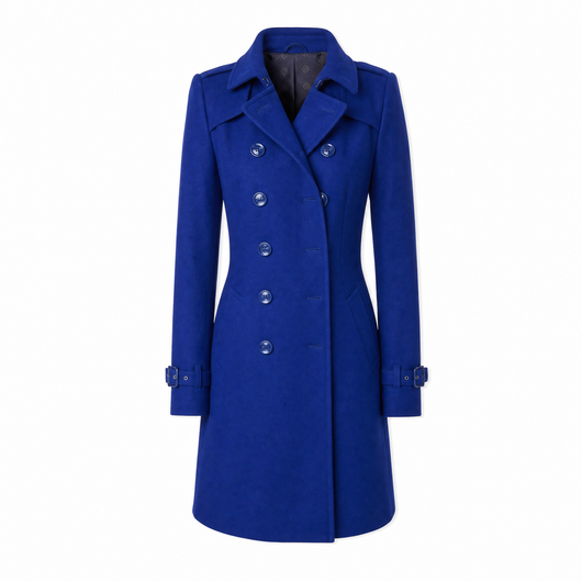 Clara | Damen Wintermantel Zweireihiger Eleganter Wollmantel