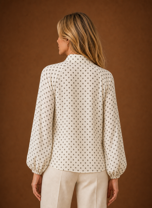 Damen Bluse mit Punktemuster