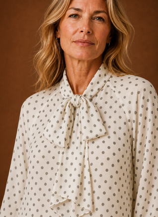 Damen Bluse mit Punktemuster