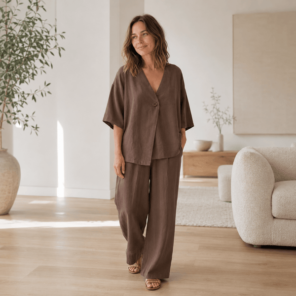 Loungewear-Set Mara – Bluse & weite Hose