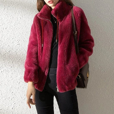 Damen Winterjacke mit Reißverschluss in lockerer Passform
