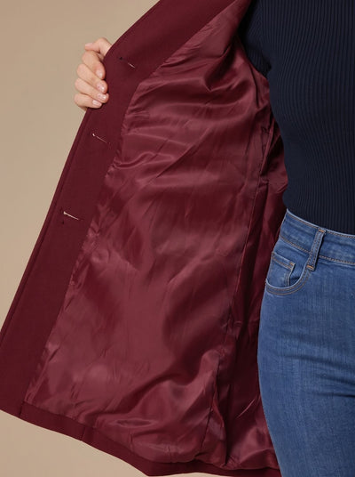 Marie | Damen A-Linien Wintermantel mit Knopfverschluss und klassischem Kragen