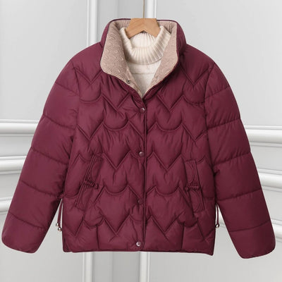 Annika | Damen Kurze Steppjacke mit Bogensteppung und Stehkragen