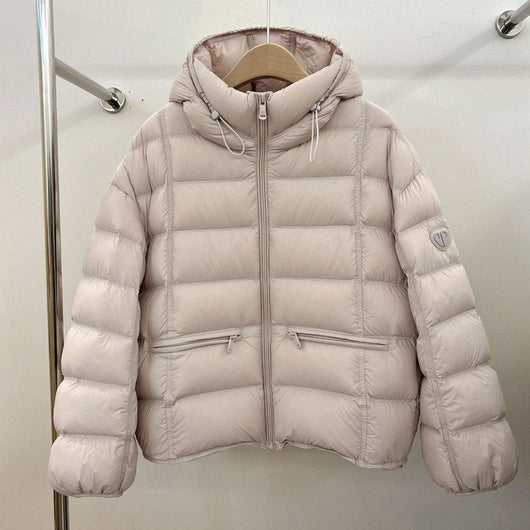 Emilia | Damen Kurze Thermo-Steppjacke mit Kapuze und Reißverschlusstaschen