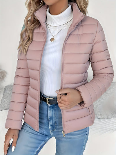 Sophie | Damen Leichter Gesteppter Stehkragen Women Coat Reißverschluss