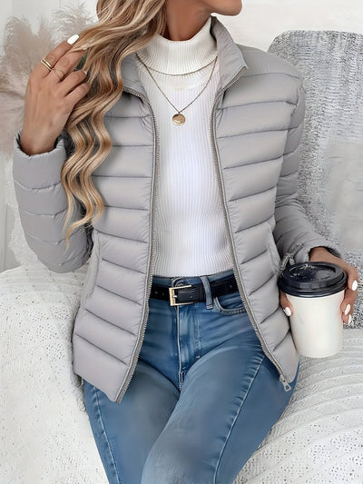 Sophie | Damen Leichter Gesteppter Stehkragen Women Coat Reißverschluss