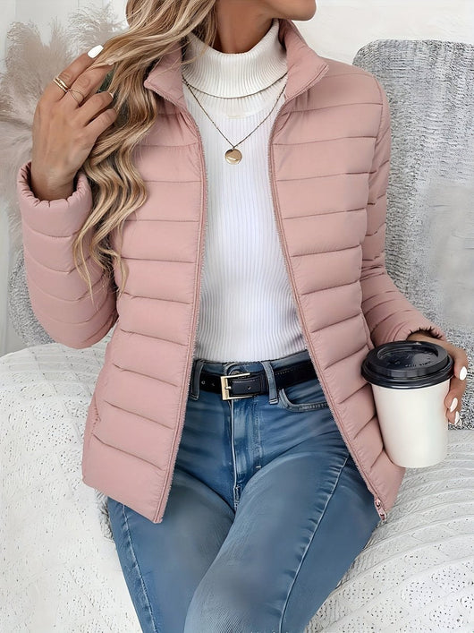 Sophie | Damen Leichter Gesteppter Stehkragen Women Coat Reißverschluss