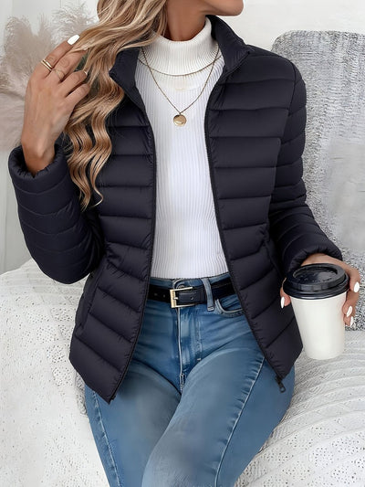 Sophie | Damen Leichter Gesteppter Stehkragen Women Coat Reißverschluss