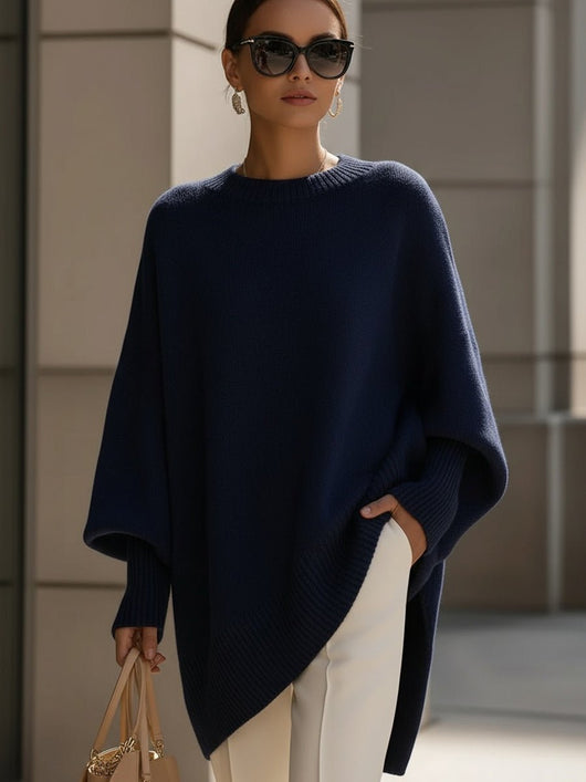 Charlotte | Damen Oversized Fledermausarm Strick Sweater