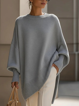 Charlotte | Damen Oversized Fledermausarm Strick Sweater