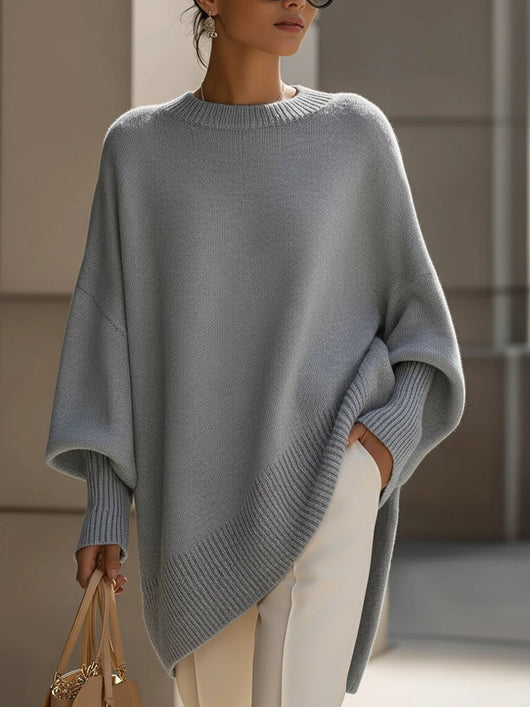Charlotte | Damen Oversized Fledermausarm Strick Sweater