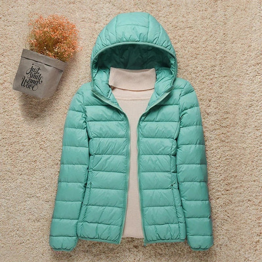 Elisabeth | Damen Steppjacke mit Kapuze ultraleichte Übergangsjacke