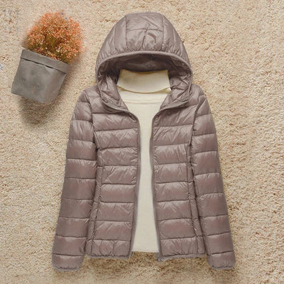 Elisabeth | Damen Steppjacke mit Kapuze ultraleichte Übergangsjacke