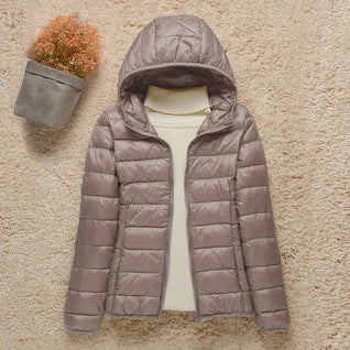 Elisabeth | Damen Steppjacke mit Kapuze ultraleichte Übergangsjacke