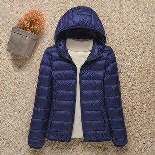 Elisabeth | Damen Steppjacke mit Kapuze ultraleichte Übergangsjacke