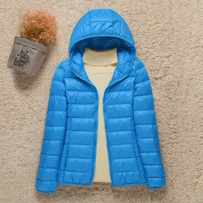 Elisabeth | Damen Steppjacke mit Kapuze ultraleichte Übergangsjacke