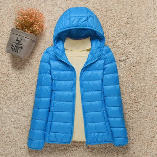 Elisabeth | Damen Steppjacke mit Kapuze ultraleichte Übergangsjacke