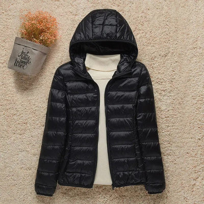 Elisabeth | Damen Steppjacke mit Kapuze ultraleichte Übergangsjacke