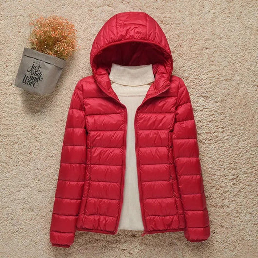Elisabeth | Damen Steppjacke mit Kapuze ultraleichte Übergangsjacke