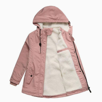 Johanna | Damen Winterjacke mit Kapuze und Fleecefutter isoliert warm