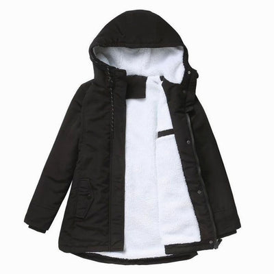 Johanna | Damen Winterjacke mit Kapuze und Fleecefutter isoliert warm