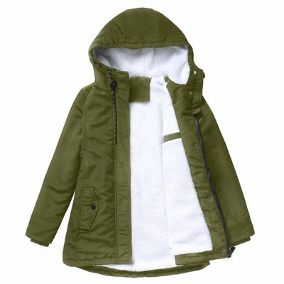 Johanna | Damen Winterjacke mit Kapuze und Fleecefutter isoliert warm