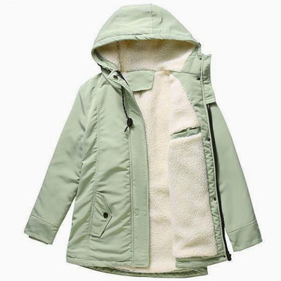 Johanna | Damen Winterjacke mit Kapuze und Fleecefutter isoliert warm