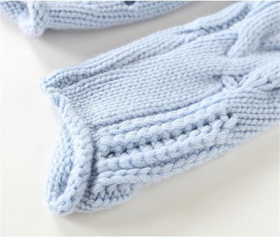 Marie | Damen Zopfmuster Knit Sweater Rollkragen Lockere Passform