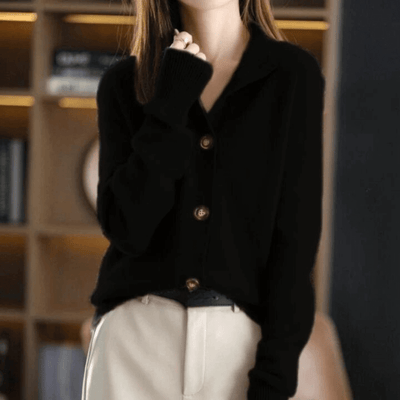 Damen warme Strickjacke leicht und weich
